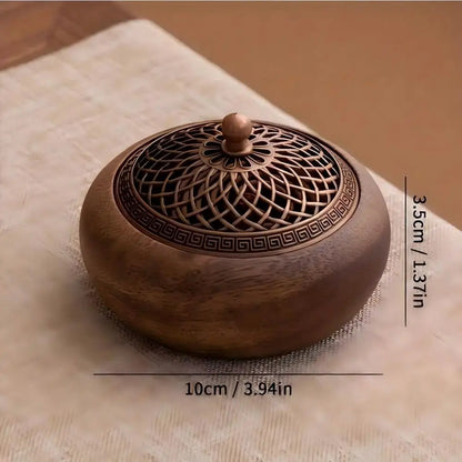 Solid Wood Pan Incense Burner