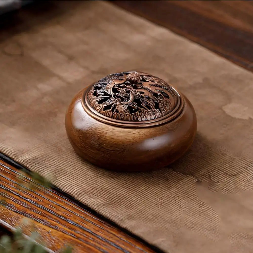 Solid Wood Pan Incense Burner