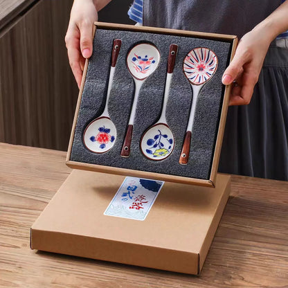 Gift Set Household Ceramic Spoon Hand-painted