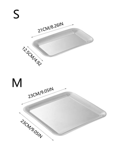 Luxury Square Stainless Steel Serving Tray