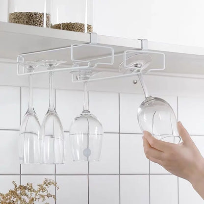 Hanging Red Wine Glass Storage Rack, Home High Footed Cup Storage Rack Without Punching Holes, Inverted Drain Rack