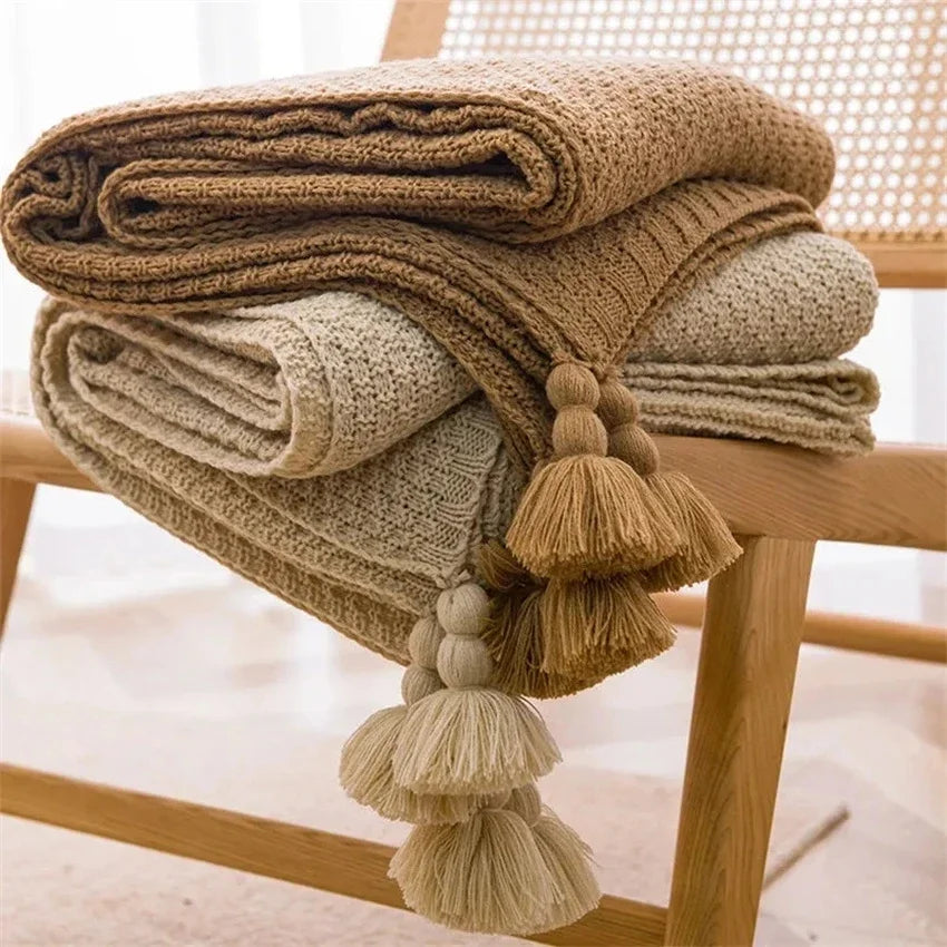 Nordic Blankets for Bed Sofa Couch