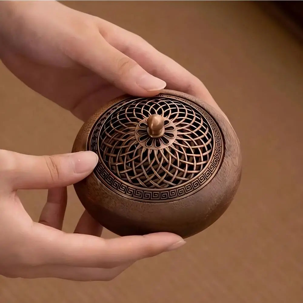 Solid Wood Pan Incense Burner