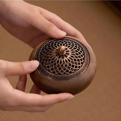 Solid Wood Pan Incense Burner