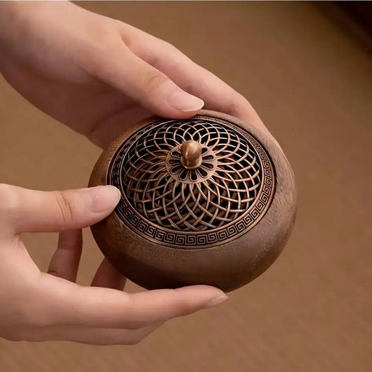 Solid Wood Pan Incense Burner
