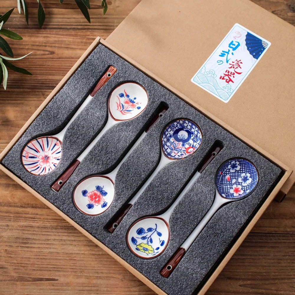 Gift Set Household Ceramic Spoon Hand-painted