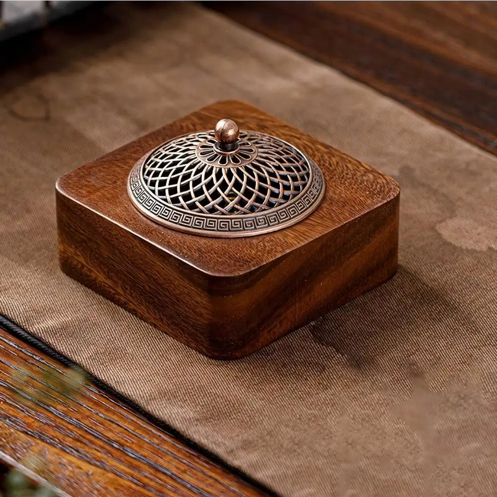 Solid Wood Pan Incense Burner