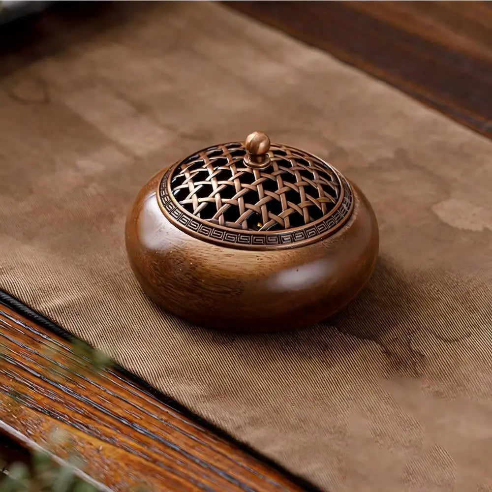 Solid Wood Pan Incense Burner