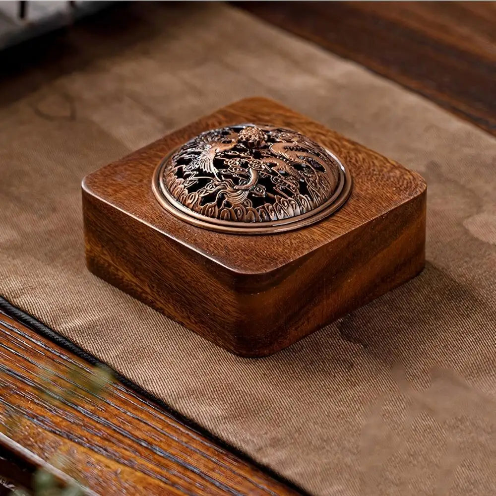 Solid Wood Pan Incense Burner