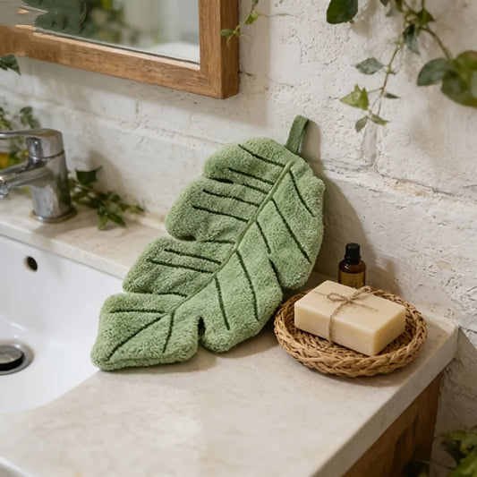 Banana Leaf Shaped Hanging Hand Towel