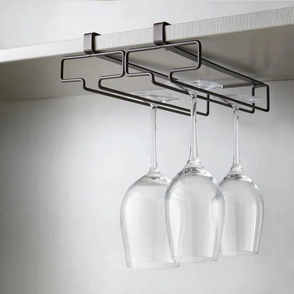 Hanging Red Wine Glass Storage Rack, Home High Footed Cup Storage Rack Without Punching Holes, Inverted Drain Rack